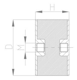 JNDE型<a href='http://www.dikeurh.cn' target='_blank'><u>橡膠減震器</u></a>結構